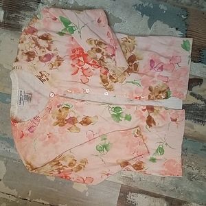 Women's floral button-up cardigan by notations size petite small